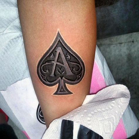 Female Tattoos, Fernweh Tattoo, Captain America Tattoo, Spades Tattoo, Ace Of Spades Tattoo, Spade Tattoo, Ace Tattoo, Tattoo Band, Ace Card