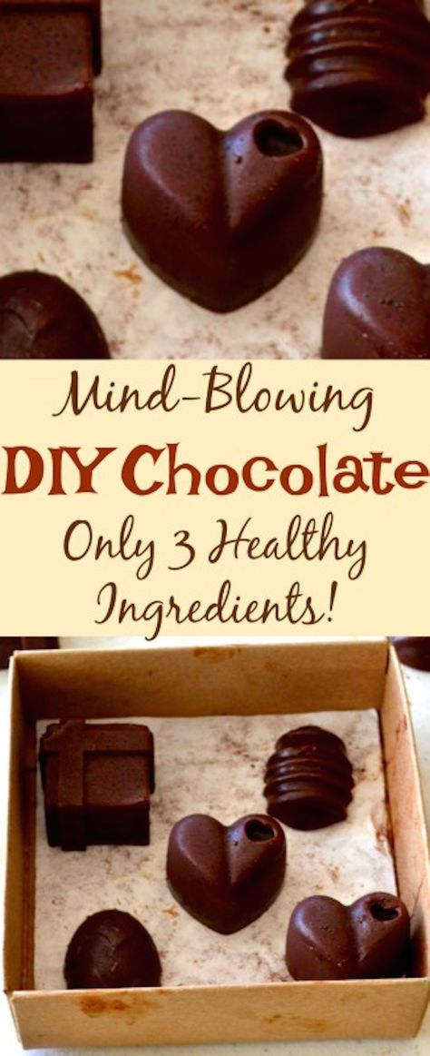 DIY chocolate only 3 healthy ingredients Vegan Icing, Lite Recipes, Ag Science, Holiday Candies, Royal Recipe, Chocolate Ideas, Chocolate Candy Recipes, Diy Chocolate, Sugar Shack