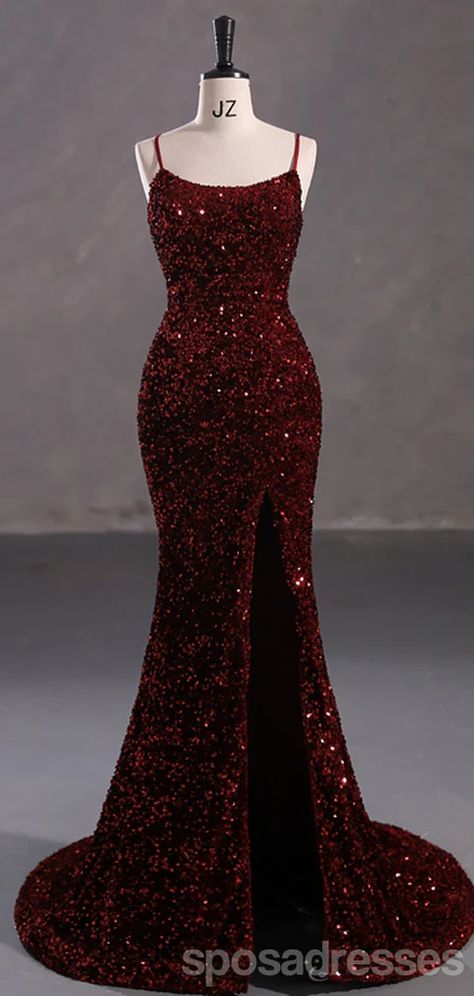 Red Prom Dress Sparkly, Red Sparkly Dress, Maroon Prom Dress, Red Mermaid Dress, Red Prom Dress Long, Wedding Cloak, Prom 2024, Classy Prom Dresses, Stunning Prom Dresses