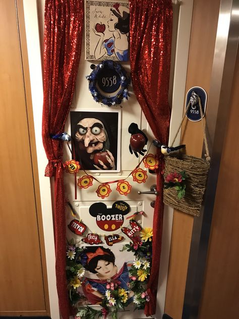 Disney Cruise Door Decoration   Snow White! Snow White Door Decoration, Disney Cruise Door Decorations, Disney Cruise Door, Door Decs, Cruise Door, White Doors, Disney Cruise Line, Christmas Door, Disney Halloween