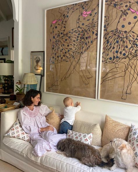 Rebecca de Ravenel on Instagram: “So lucky I am yours 💖 Wishing all the Mama’s out there a wonderful day 💐#mothersday #mylittlefamily” Family Photos Wall, I Am Yours, Photos Wall, Rebecca De Ravenel, Wall Inspiration, House Inside, Nyc Apartment, Girl House, Wonderful Day