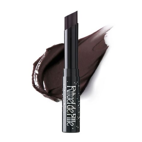 Black Locust | Enchanted Lip Sheer - Rituel de Fille Purple Brown Lipstick, Black Stuff Aesthetic, Goth Makeup Brands, Dark Lip Color, Vampy Lipstick, Cast Shadow, Dark Lip, Dark Lipstick, Black Lipstick