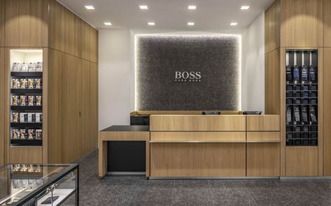 HUGO BOSS Just Opened A Beautiful New Canadian Flagship Store In Toronto Hugo Boss Store, Modern Contemporary Interior Design, Granite Flooring, Shopping Centre, Store Interior, Contemporary Interior Design, Flagship Store, Hugo Boss, Modern Contemporary