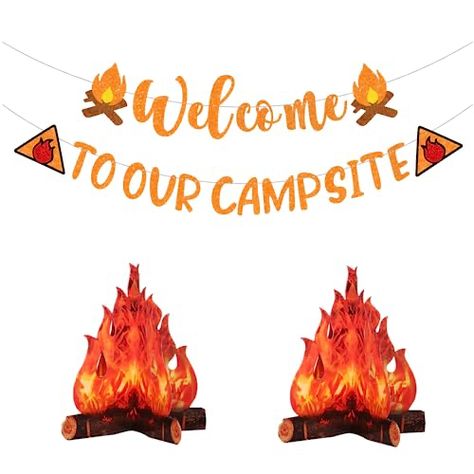 Camping Birthday Party Decorations Diy, Camp Sorority Theme, Camping Party Ideas For Adults, Camping Bachelorette Party Ideas, Indoor Camping Birthday Party, Camping Theme Decorations, Mushroom Classroom, Camp Decorating Ideas, Camp Out Ideas