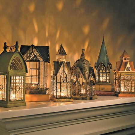 English Architecture, Candle Lantern, Outdoor Tools, Miniature Houses, Miniature Crafts, Candle Lanterns, Christmas Village, Little Houses, Lantern Lights