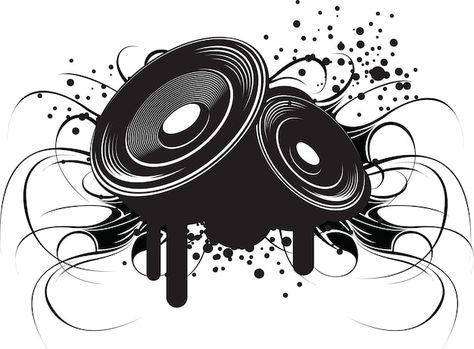 Black White Illustration, Abstract Black And White, Club Music, White Illustration, Music Logo, Abstract Illustration, Free Illustration, Modern Urban, Black And White Illustration