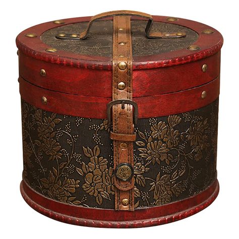 PRICES MAY VARY. ANTIQUE STYLE JEWELRY STORAGE & STASH BOX YOU'LL LOVE: If you have a knack for vintage, antique or traditional items, or you're simply tired of the usual jewelry box organizer you have been using for years, look no further than the Primo Supply Classic Cylindrical Trinket Case. Beside providing a unique touch to your dresser table, vanity or bedside table, this round wood box provides easy access & easy storage for your accessories, ornaments, sundries or bijouterie CLASSIC JEWE Antique Style Jewelry, Mens Jewelry Box, Box With Lock, Decorative Storage Boxes, Leather Jewelry Box, Storage Boxes With Lids, Jewelry Organizer Box, Vintage Jewelry Box, Small Jewelry Box