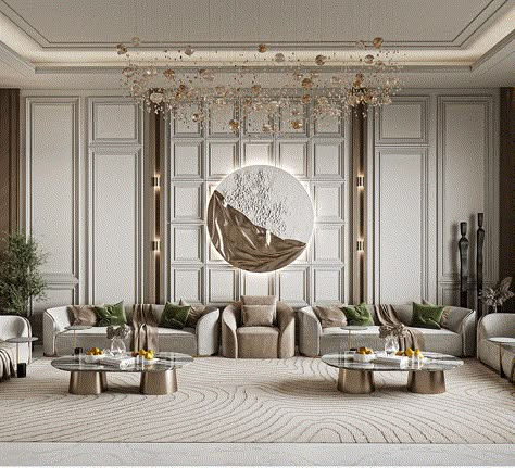 Neo Classic Ceiling Design, Neoclassic Majlis, Luxury Majlis Design, Living Room Neoclassic, Neoclassical Interior Design Luxury, Classic Wall Design, Luxury Majlis, Neoclassic Living Room, Neoclassic Interior Design