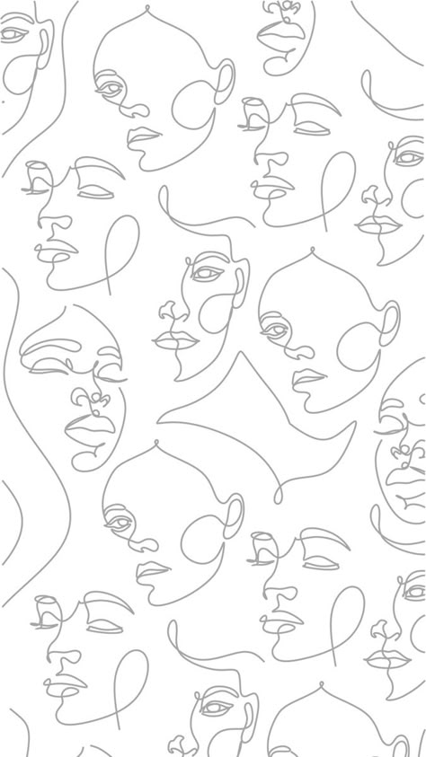 Line Drawing Wallpaper, White Lockscreen, Face Wallpaper Aesthetic, Faces Wallpaper, Face Wallpaper, Lip Wallpaper, Some Beautiful Pictures, Geometric Design Art, Iphone Lockscreen Wallpaper