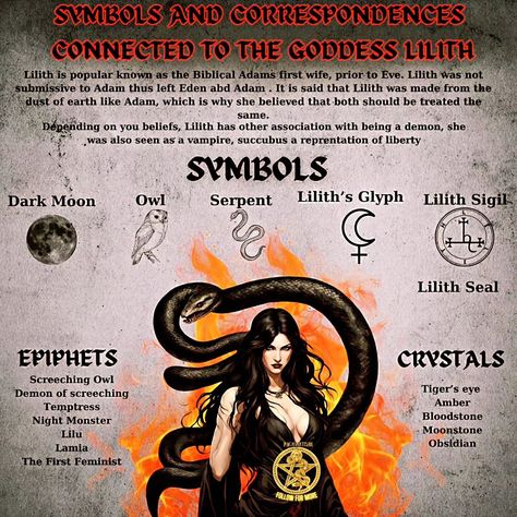 Lilith Symbolism, Lilith Deity, Lilith Witchcraft, Mother Lilith, Lillith Goddess, Lilith Goddess, Lilith Symbol, Goddess Lilith, Divination Witch