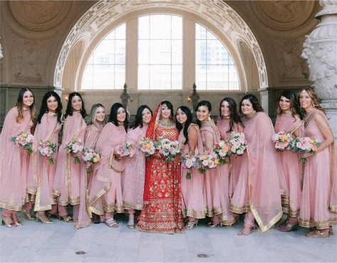 Indian Wedding Bridesmaids, Indian Bridal Couture, Bridesmaid Sarees, Indian Bridesmaid Dresses, Bridesmaid Lehenga, Fabric Work, Suit Salwar, Salwar Kamiz, Anarkali Gown