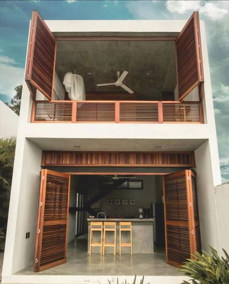 Tropical House Design, Rest House, Tropical House, Beach House Design, Tiny House Design, Villa Design, Facade House, Small House Design, House Inspo