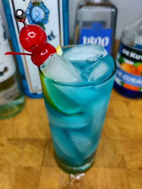 Blue Motherfucker Drink (AKA Adios Motherfucker) | Occasional Cocktails Blue Mother F Drink, Blue Mf Drink, Fat Hooker Drink, Adios Mother Drink, Blue Motorcycle Drink, Long Island Cocktail, Mom Drinks, Animal Baby Shower Cake, Flavored Margaritas