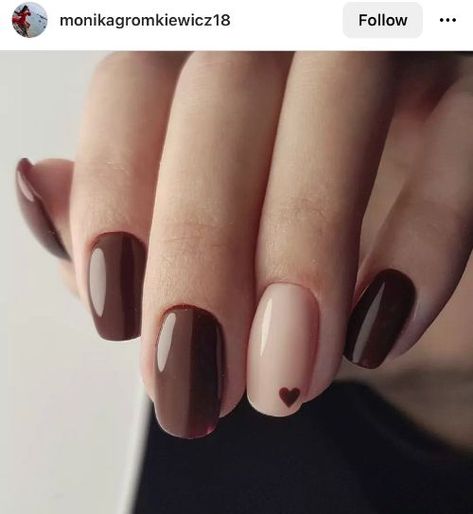 Ongles Beiges, Brown Nail Art, Brown Nails Design, Simple Fall Nails, Nagellack Trends, Fall Gel Nails, Beige Nails, Simple Gel Nails, Casual Nails