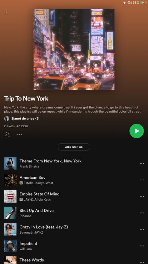 Songs About New York, Nyc Playlist, New York Playlist, Spotify Username, Playlist Songs, New York Vibes, Playlist Names, Playlist Names Ideas, City Of Dreams