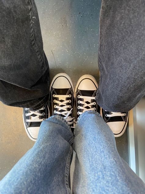 Shoe Pic Ideas, Same Shoes Couple Pictures, Aesthetic Lowkey Couple Pictures, Cute Photos With Bf, Friend Shoes Picture, Converse Couple Shoes, Aesthetic Couple Shoes, Shoes Photo Aesthetic, Couple Aesthetic Shoes