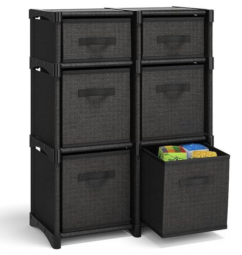 6 Cube Storage Organizer - Black Cube Organizer Shelf, DIY Storage Cubes Organizer Shelves with Fabric Storage Cubes, Sturdy Cubbies Storage Shelves, Cube Storage Shelf for Bedroom, Playroom and More Diy Cubby Shelf, Shoe Cubby Storage, Cubby Storage Bins, Cubby Bins, Cube Storage Organizer, Cubby Organizer, Cube Storage Shelves, Fabric Storage Cubes, Storage Cubby