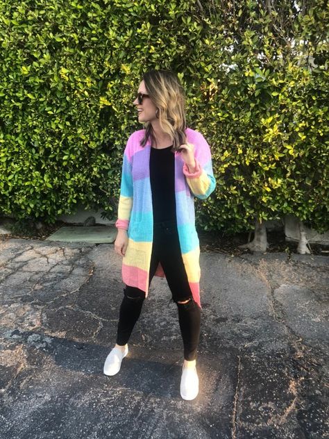 Cardigans 2023, Things To Buy On Amazon, Outfits Bonitos, Sweaters For Fall, Cheap Boutique Clothing, Rainbow Cardigan, Womens Clothing Websites, Perfect Cardigan, Older Women Fashion