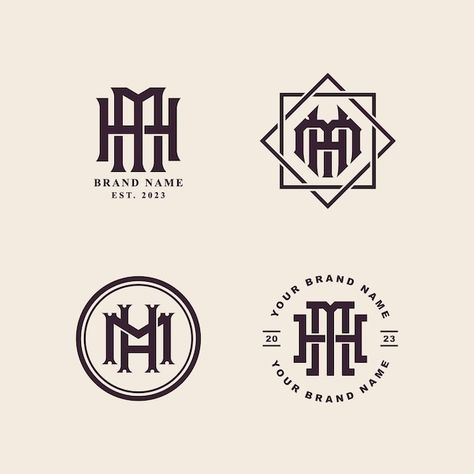 M H Monogram, Mh Monogram Logo, Hm Logo Design Ideas, Mh Logo Design, Mh Monogram, T Monogram Logo, Hm Monogram, Carpet Logo, Hm Logo