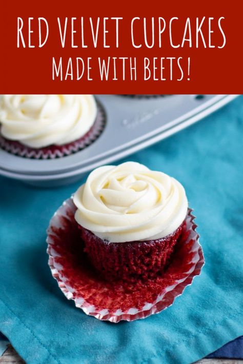 Red Velvet Cupcakes No Food Coloring, Red Velvet No Food Coloring, Red Velvet Cake Made With Beets, Red Velvet Beetroot Cake, Red Velvet Cupcakes With Beets, Red Beet Cake, Healthy Red Velvet Cupcakes, Red Velvet Cake Beets, Red Velvet With Beets