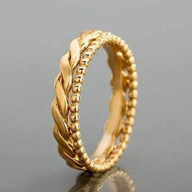 Braided Wedding Rings, Latest Gold Ring Designs, Jewelry Necklace Simple, Stackable Rings Wedding, New Gold Jewellery Designs, Fancy Jewelry Necklace, Pretty Jewelry Necklaces, Beautiful Gold Necklaces, Handmade Gold Jewellery