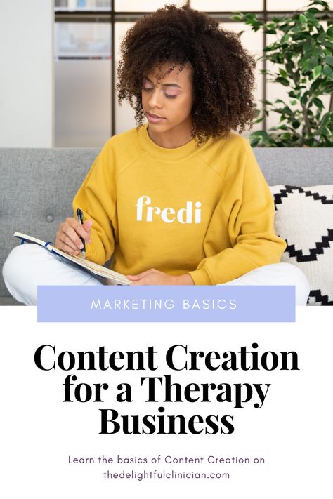 Creating content can be super overwhelming! There are so many things to consider that people often give up before they get started. In this post I teach you how to get started with content creation for your therapy business so you can boost your marketing skills and engagement with your private practice. Save this post for later! Marketing Private Practice, Therapist Content Ideas, Moon Therapy, Therapy Marketing, Private Practice Therapy, Therapist Marketing, Wellness Content, Therapy Business, Therapy Website