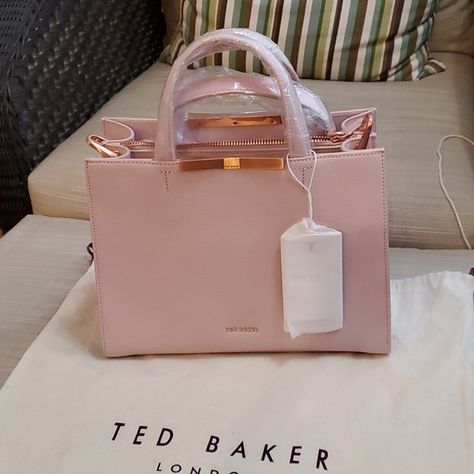 Ted Baker Lt Pink Bag Pink Ted Baker Bag, Feminine Esthetics, Ted Baker London Bags, Expensive Purses, Baker Logo, Ted Baker Bag, Pink Handbag, Luxurious Life, Pink Handbags