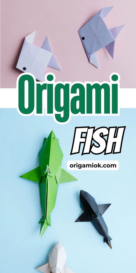 This is a middle version of the origami shark with more details about the head and tail. It has a lovely broad back, a large dorsal fin, and a super sharp mouth. Origami Shark, Origami Animal, Origami Fish, Heads And Tails, Origami Animals, The Head, Origami, Fish, Animals