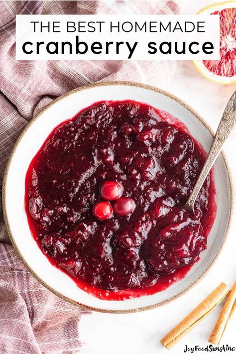 Cranberry Kitchen, Cranberry Sauce With Orange Juice, Cranberry Sauce With Orange, Homemade Cranberry Sauce Recipe, Cranberry Sauce Thanksgiving, Orange Juice Recipes, Best Cranberry Sauce, Cranberry Orange Sauce, Homemade Cranberry Sauce