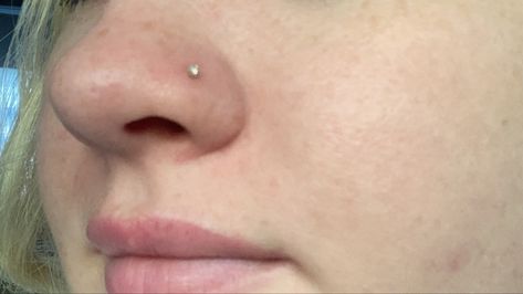 nose piercing stud on the right side of nose Cute Piercings Face Nose, Minimalistic Nose Piercing, Nose Studs Piercing, Aesthetic Nose Piercing Stud, Small Nose Piercing Stud, Nose Piercing Stud Aesthetic, Nose Percinings Aesthetic, Nose Stud Aesthetic, Nostril Piercing Stud