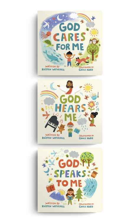 For the Bible Tells Me So board books immerse little children in the gospel, teaching them who God is and why they should trust him as their Lord and Savior. Children Book Illustration Ideas, Kids Bible, Christian Activities For Kids, Children’s Book Illustration, How To Make A Children’s Book, Books Of The Bible Kids, Books About God Faith, Spiritual Books For Kids, Gospel Bible