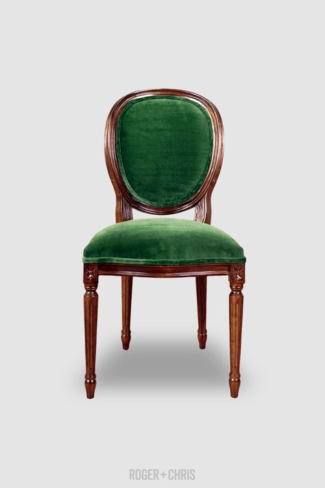 Traditional Dining Room Chairs, Green Upholstered Chair, Green Velvet Chair, Fabric Dining Room Chairs, Chair Redo, Green Dining Chairs, Emerald Green Velvet, Reupholster Chair, Comfortable Dining Chairs