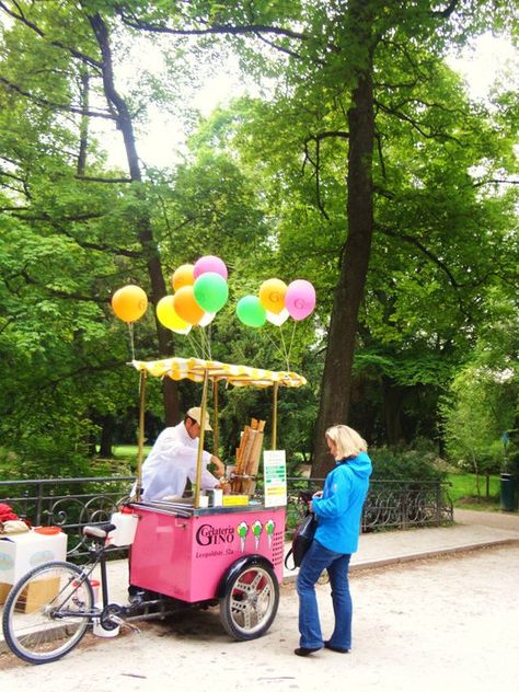 Gelato Street Vendor Ice Cream Vendor, Street Seller, Ice Cream Seller, Play Bakery, Magic Shell, Ice Cream Stand, Ice Cream Cart, Street Vendors, Street Vendor