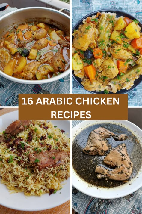 Here are the 16 best Arabic Chicken recipes that you can cook for your families and loved one. Arabic Whole Chicken Recipes, Arabian Chicken Recipes, Iftar Chicken Recipes, Arabic Cuisine Recipes, Middle Eastern Dishes Arabic Food, Arab Chicken Recipes, Arab Dishes Recipes, Ramadan Chicken Recipes, Arabian Recipes Arabic Food