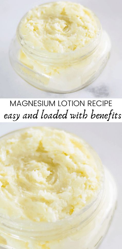 Learn how to make magnesium lotion with this simple recipe. This recipe is made with natural ingredients that won't tingle or itch and will leave the skin smooth and moisturize. Magnesium is one of the most common deficiency and having it in a lotion can make it easy to get the proper magnesium you need. #magnesiumlotion #homemadelotion #magnesiumbenefits #diylotion #naturalskincare Magnesium Brine Diy, How To Make Magnesium Spray, Homemade Lotion For Extremely Dry Skin, Homemade Magnesium Spray, Magnesium Deodorant Recipe, Magnesium Spray Recipe, Magnesium Spray Diy, Magnesium Oil Spray Benefits, Levo Recipes