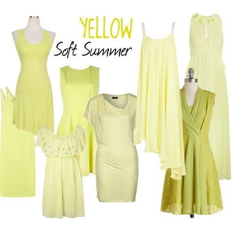 "Soft Summer Yellow" by colorazione on Polyvore Soft Summer Yellow, Soft Summer Fashion, Cool Summer Palette, Soft Summer Palette, Soft Summer Color Palette, Soft Summer Colors, Lady Like, Summer Color Palette, Seasonal Color Analysis