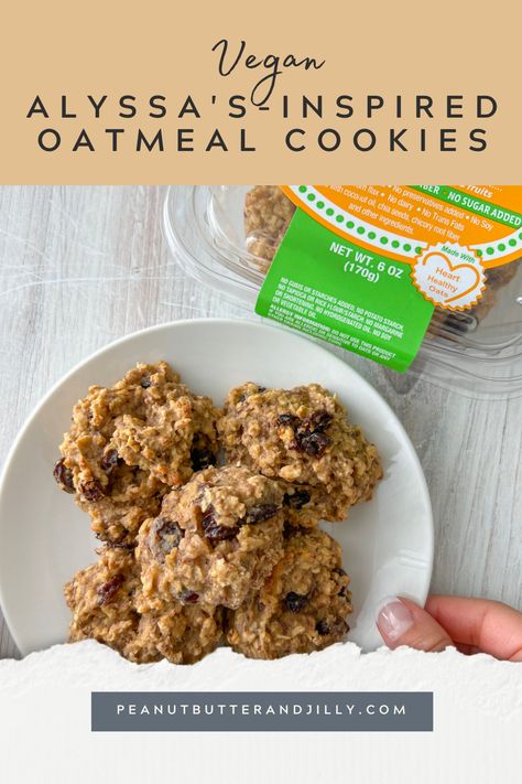 We all love Alyssa's Cookies. Sometimes, they can be hard to find at the local grocery store. And, at over $4 a box, they can also be expensive. Especially, if you have an addiction to them like I do! It took me months and multiple attempts to create this delicious Alyssa's Inspired Healthy Oatmeal Bites Recipe. They're vegan and gluten-free, super simple, and they taste almost identical to Alyssa's Oatmeal Bites. Alyssa’s Healthy Vegan Bites Recipe, Alyssa Healthy Oatmeal Bites Recipe, Alyssa’s Healthy Oatmeal Bites Recipe, Vegan Oatmeal Bites, Healthy Oat Bites, Alyssa’s Healthy Oatmeal Bites, Healthy Vegan Cookie Recipes, Alyssas Healthy Cookies Copycat, Healthy Oatmeal Cookies Recipes