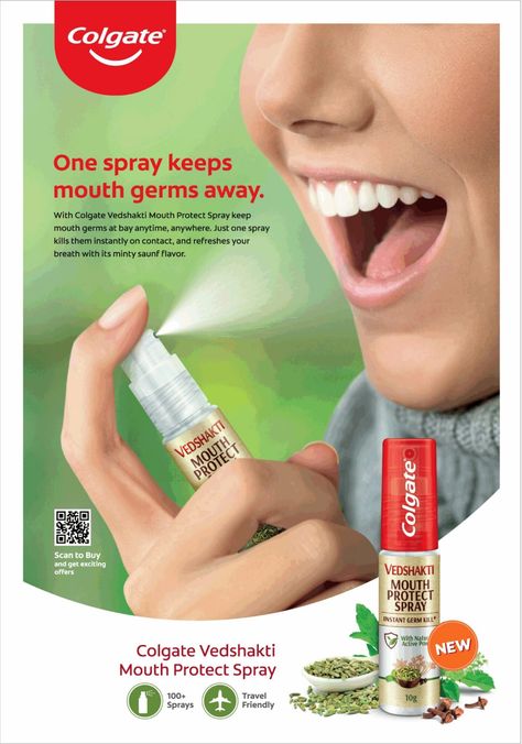 colgate-vedshakti-mouth-protect-spray-instant-germ-kill-ad-toi-delhi-27-12-2020 Spray Advertising, Red Moles, Homemade Mouthwash, Mouth Care, Mouth Spray, Mouth Freshener, Tipografi 3d, Loose Tooth, Foodie Instagram