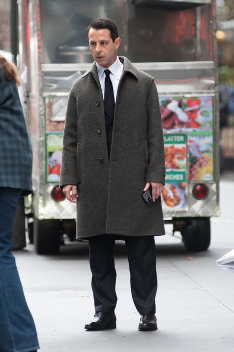 Succession Season 4, Succession Aesthetic, Jeremy Strong, Wool Car Coat, Nyc Fits, Strong Words, Uk Photos, Mens Fashion Classy, Car Coat