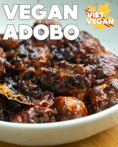 Vegan Adobo - Stovetop & Instant Pot Versions - The Viet Vegan Tofu Adobo Filipino, Pinoy Vegan Recipes, Vegan Filipino Food, Vegan Filipino Recipes, Vegan Adobo, Vegan Filipino, Vegetarian Roast, Filipino Recipe, Filipino Dish