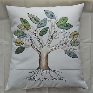 Family Tree Quilt Patterns, Family Tree Embroidery, Genealogy Crafts, Family Tree Design, Family Tree Quilt, Tree Quilt Pattern, Family Tree Designs, Family Tree Project, Personalised Cushions