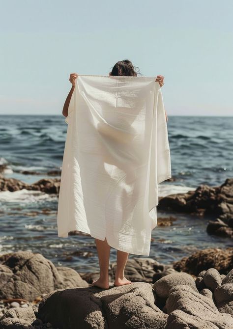 White towel mockup beachwear clothing apparel. | premium image by rawpixel.com / Pinn Towel Aesthetic, Dress Mockup, Summer Aesthetics, Web Design Resources, Beach Wear Outfits, Best Stocks, Art Idea, Towel Beach, White Towels