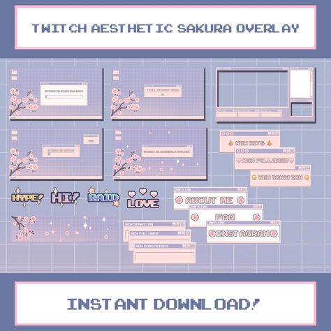 You are buying a complete Twitch overlay in the popular and beautiful retro computer style from the good old Windows 95 times. The package includes ready-made graphics as well as individual graphics, which can be used for building your own overlay design. The pack has: - 4 screens ( animated ) - Banners - Stinger Transition - 5 text emotes - More than 10 info panels - 3 stream panel - Intermission - over 20 graphics - 4 alerts ( animated ) Streaming Overlay, Text Emotes, Retro Computer, Windows 95, Animated Banners, Stream Overlay, Twitch Overlay, Aesthetic Retro, Old Windows