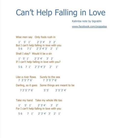 Can't Help Falling In Love Kalimba, Kalimba Cant Help Falling In Love, Number Piano Songs, Kalimba Notes Taylor Swift, Until I Found You Kalimba Chords, You Are My Sunshine Kalimba, Kalimba Sheet Music Easy, Mini Kalimba Notes Songs Easy, 8 Key Kalimba Notes Songs Easy