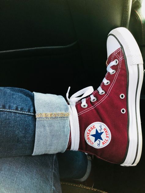 Dark Red Converse, Cute Converse Shoes, Maroon Converse, Chuck Taylor 70, Chuck Taylor Shoes, Cute Converse, Red Converse, Up Shoes, Converse All Star