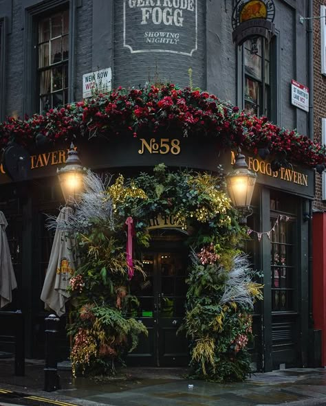 🎄✨ •| CHRISTMAS IN LONDON |• ✨🎄 Certainly! Mr Fogg’s Tavern is a Victorian-themed pub located in London. It is part of the Mr Fogg’s… | Instagram City Christmas Decorations, Christmas Pub Decorations, Christmas Restaurant Decor, Pub Christmas Decorations, Christmas Restaurant Decorations, London Pub Interior, British Pub Aesthetic, Christmas Pub, London Pub Exterior