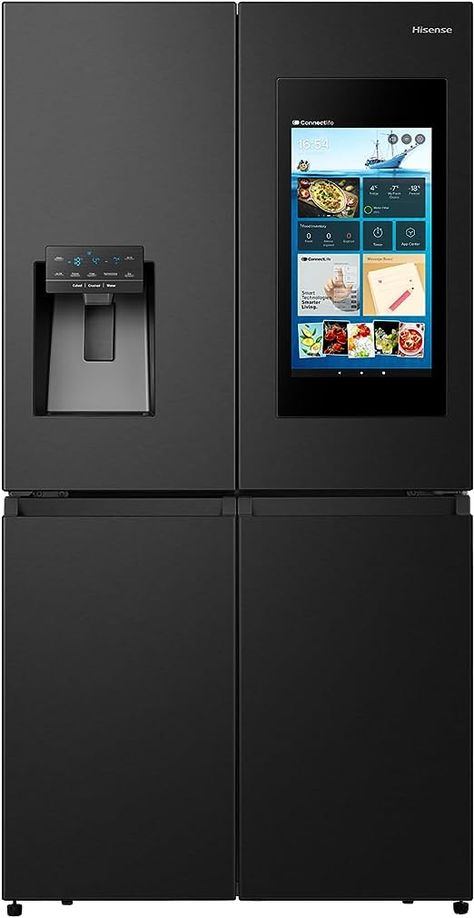 Hisense Smart Refrigerator RQ759N4IBU1 Black Color, With Touch Screen, Water Dispenser+Ice Maker, 1 Years Full & 5 Years Compressor Warranty. Smart Fridge, Smart Refrigerator, Pickup And Delivery Service, Mastercard Credit Card, Smart Wifi, Home Technology, Ice Maker, Water Dispenser, Ultra Hd