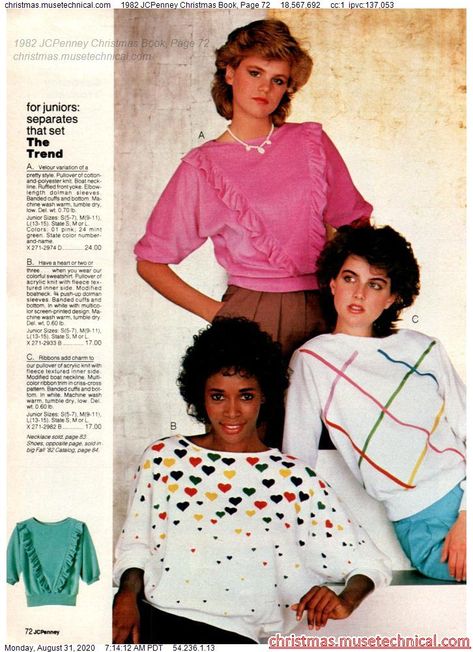 1982 JCPenney Christmas Book, Page 72 - Christmas Catalogs & Holiday Wishbooks 1982 Fashion, Jcpenney Christmas Catalog, Early 90s Fashion, 1980s Fashion Trends, Fashion 1980s, 80’s Fashion, 80s And 90s Fashion, 80s Aesthetic, 1980s Fashion