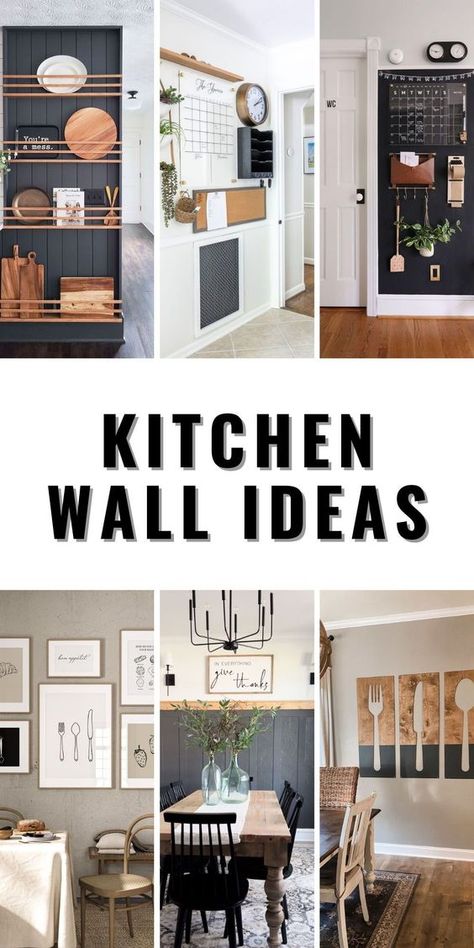 Reinvent your kitchen with wall ideas that are anything but ordinary. Opt for a half-painted look for a modern yet understated style. Combine this with rustic elements like farmhouse decor and unique accents to create a space that's both functional and visually appealing. Use colors and mirrors strategically to make even the smallest kitchen feel open and welcoming. It's all about balancing the bare with the decorated for a harmonious blend. Kitchen Modern Wall Decor, Aesthetic Kitchen Pantry, Above Kitchen Sink Wall Decor, Kitchen Accent Colors Ideas, Small Kitchen Wall Ideas, Open Kitchen Wall Ideas, Small Kitchen Accent Wall Ideas, What To Put On Kitchen Walls, Small Kitchen Decor Ideas Modern