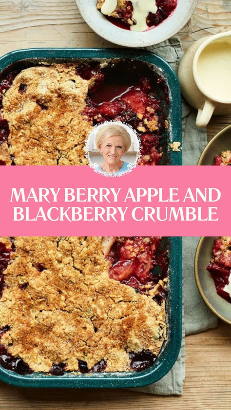 Mary Berry Apple And Blackberry Crumble Apple And Blackberry Crumble, How To Store Apples, Apple Berry, Cherry Crumble, Blackberry Crumble, Berry Crisp, Mary Berry Recipe, Bramley Apple, Berry Recipes